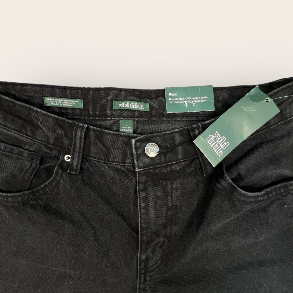Wild Fable Mid-Rise 90's Relaxed Black Jeans, 8 - Picture 6 of 7